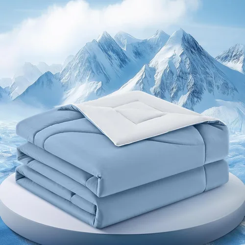 Miniatura 15 de Edredón Refrescante Tamaño Twin, Manta Refrescante de Doble Cara para Personas que Duermen con Calor y Sudores Nocturnos, Manta de Hielo
