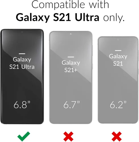 Miniatura 2 de Crave para Galaxy S21 Ultra Funda, Funda de doble capa con protección a prueba de golpes para Samsung Galaxy S21 Ultra 5G (6.8 pulgadas) - Negro