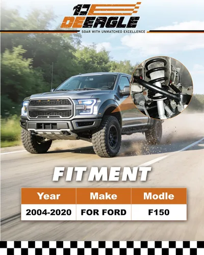 Miniatura 5 de DEEAGLE Brazos de control superiores F150 de 2-4 pulgadas, brazo de control delantero tubular para F150 2004-2020, UCA con rótula engrasable, brazo