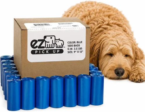 1000 Bolsas para desechos de mascota con dispensador, bolsas para recoger residuos de perro | leak proof, extra large, heavy duty, puppy training,