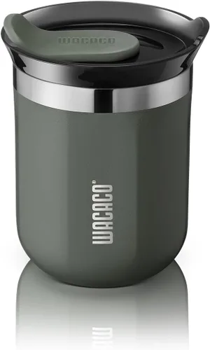 Miniatura 17 de Taza de viaje Octaroma Classico de WACACO, vaso de viaje de acero inoxidable de doble pared con tapa para beber, 6 fl oz (180ml), ámbar amarillo