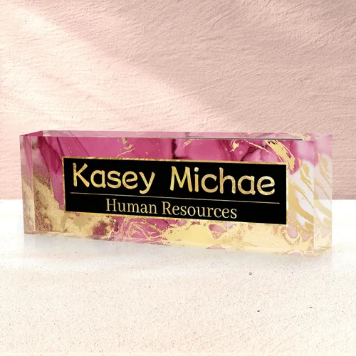 Miniatura 48 de Placa de Nombre Personalizada, Decoración de Oficina Personalizada - Accesorio de Escritorio de Acrílico, Regalos de Oficina para Empleados