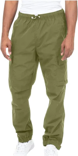 Miniatura 2 de Cargo Pants for Men Baggy Big and Tall Linen Drawstring Sweatpants Casual Hiking Jogger Athletic Straight Pant Pocket