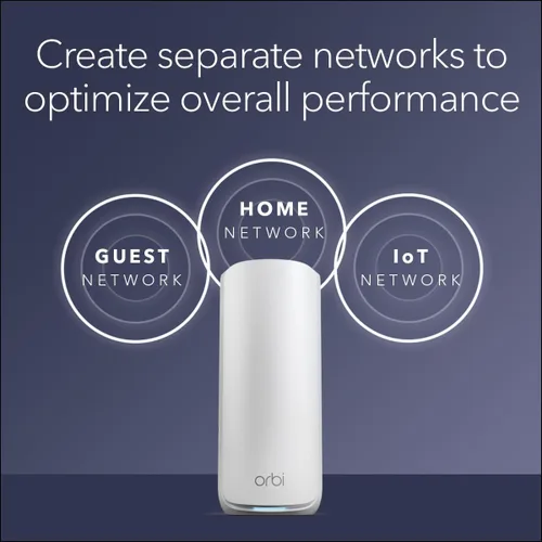 Miniatura 8 de NETGEAR Orbi 870 Series Tri-Band WiFi 7 Mesh System (RBE872) - Router + 1 extensor de satélite, características de seguridad, hasta 21 Gbps, cubre
