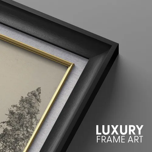 Miniatura 5 de SIGNWIN Arte de marco de alta calidad, elegante, vintage, ilustraciones de dibujo de árbol, arte fino, arte tradicional icónico para sala de estar