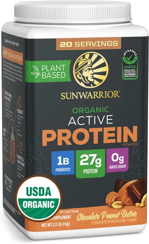 Miniatura 10 de Sunwarrior Proteína en Polvo a Base de Plantas Orgánica Proteína Vegana Orgánica con Aminoácidos BCAA Más Minerales de Recuperación y Botanicales