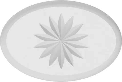 Miniatura 2 de Ekena Millwork ROSP040X028X075DAL11 Roseta estándar con borde redondeado, 4 pulgadas de ancho x 2 3/4 pulgadas de alto x 3/4 pulgadas, PVC
