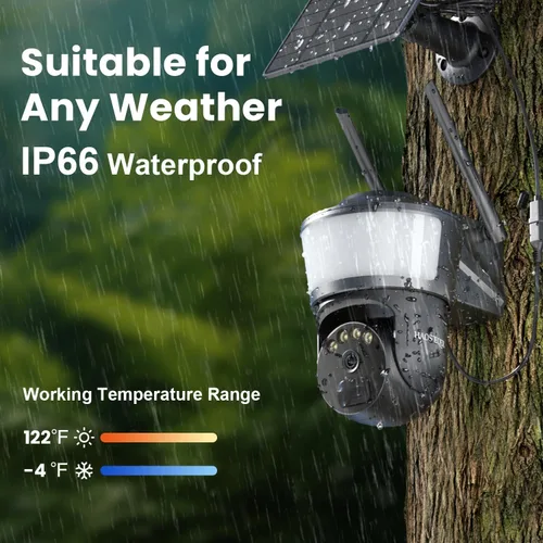 Miniatura 8 de Cámara de seguridad solar celular 4G LTE inalámbrica para exteriores, cámara de seguridad sin WiFi con potente foco, almacenamiento en la nube