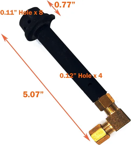 Miniatura 4 de MENSI Kit de seguridad para quemador de chorro de hierro fundido, quemador piloto, mini quemador pequeño, con manguera de línea de gas flexible