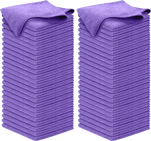 Miniatura 28 de USANOOKS Paño de limpieza de microfibra, 8 piezas de 12 x 11 pulgadas, alto rendimiento, 1200 lavados, toallas ultra absorbentes, tejido de suciedad