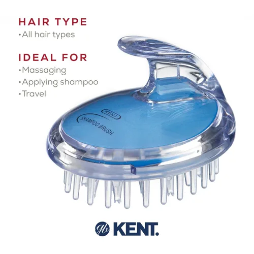 Miniatura 6 de Kent SH1 - Champú / acondicionador de 3 1/2 pulgadas, masaje del cuero cabelludo y cepillo para el crecimiento del cabello, 42 cerdas de goma suave