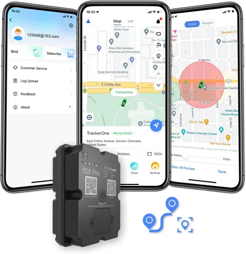 Rastreador GPS 4G para vehículos de larga duración de batería de hasta 7 meses, distancia ilimitada de geo-cerca, seguimiento en tiempo real,