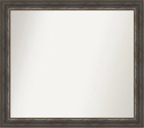 Miniatura 115 de Amanti Art Espejo de baño marrón para sobre el fregadero, 25 x 25 pulgadas, hecho a medida, espejo de tocador cuadrado marrón medio, marco de madera