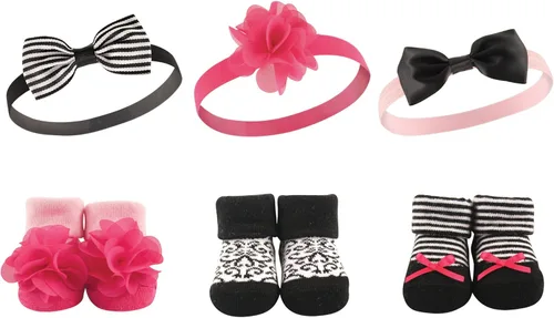 Miniatura 61 de Hudson Baby Conjunto de regalo de diadema y calcetines para niña Flor azul marino rosa