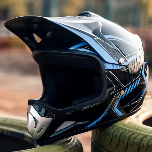 Miniatura 7 de ILM - Casco para niños o jóvenes para motocross o cuatrimoto o calle, de cara completa, para moto, incluye lentes y guantes, aprobado por el DOT