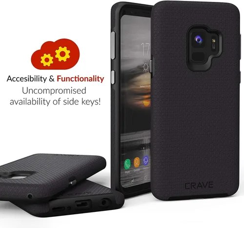 Miniatura 5 de Crave Funda Dual Guard para Samsung Galaxy S9: A prueba de golpes, protección de doble capa - Negro