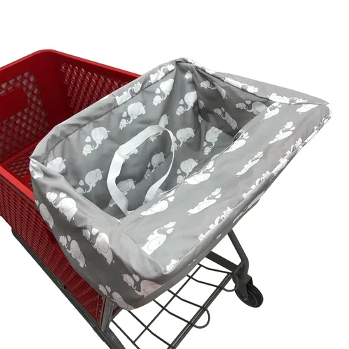 Miniatura 2 de Funda portátil para carrito de compras, fundas para silla alta y carrito de comestibles para bebés, niños, bebés y niños pequeños, bolsa de Elefante