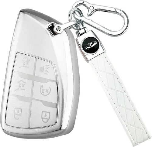 Miniatura 8 de Joouheax Funda para Llave de Coche Chevy con Llavero, 5 Botones de TPU Suave con Protección Completa, Compatible con Chevy 2021 2022 2023 2024 2025