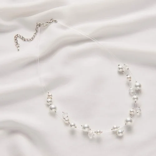 Miniatura 6 de Collar a capas con cristal para mujer, gargantilla con cadena de plata gruesa, regalo de cumpleaños para mujer