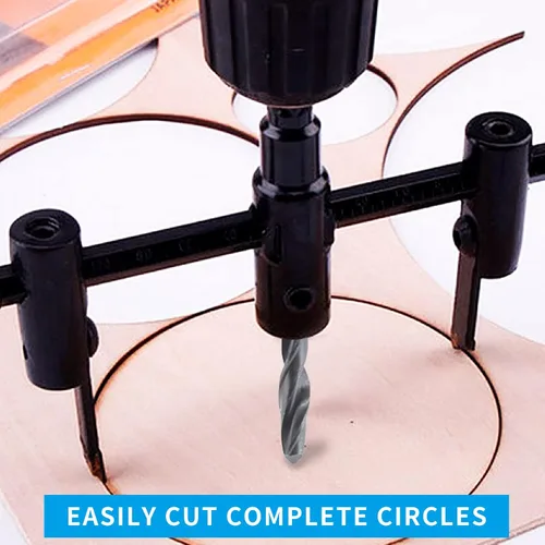 Miniatura 6 de Sierra de agujero ajustable de 1-3/16" a 7-7/8" (30 a 7.874 in), broca de corte circular resistente para madera y paneles de yeso, herramientas