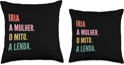 Miniatura 3 de Funny Portuguese First Name Design - Iria Throw Pillow