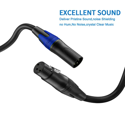 Miniatura 7 de LanSenSu XLR hembra a 2 XLR macho Patch Y Cable divisor de micrófono equilibrado Adaptador de audio (3.3 pies-2 unidades)