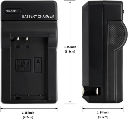 Miniatura 3 de Norifon EN-EL24 Cargador de pared para Nikon 1 J5 y más con enchufe plegable