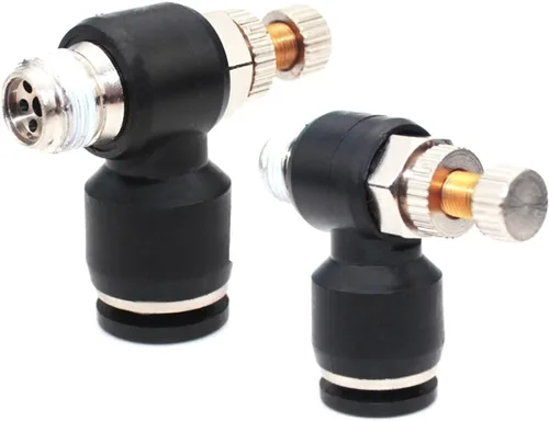 Miniatura 6 de Válvula de control de flujo de aire neumática Beduan con conexión por empuje, tubo OD de 8mm x rosca macho de 1/4", adaptador de válvula de cambio