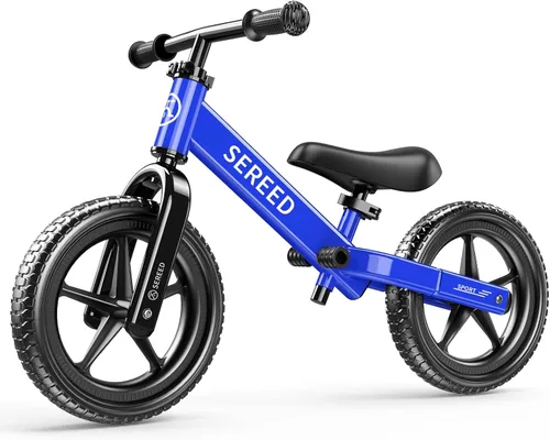Miniatura 13 de SEREED Bicicleta de equilibrio para niños de 2 a 5 años, sin pedales, ajuste sin herramientas, regalo para niñas de 2 a 3 años, placa personalizable