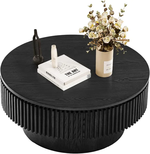 Miniatura 19 de LKTART Mesa de Centro con Tapa Elevable para Sala de Estar, Mesa de Centro Acanalada de Acento con Almacenamiento, Mesa de Té Central Rectangular
