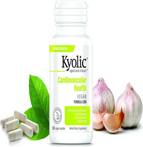Miniatura 7 de Kyolic - Extracto de ajo envejecido Fórmula 300 - Salud cardiovascular - Suplemento de extracto de ajo envejecido biodisponible - Apoya la función