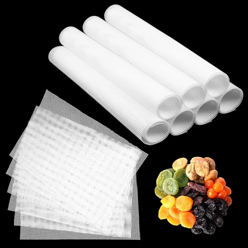16 hojas deshidratadoras de silicona de 21 x 14 pulgadas, malla de silicona antiadherente, bandeja deshidratadora reutilizable, alfombrillas para
