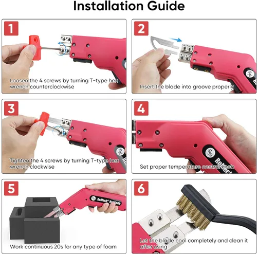 Miniatura 6 de ROMECH Foam Cutter Pro Cuchillo Eléctrico Caliente, Kit de Herramientas de Corte de Espuma de Poliestireno de 100W - con Estuche de Servicio Pesado