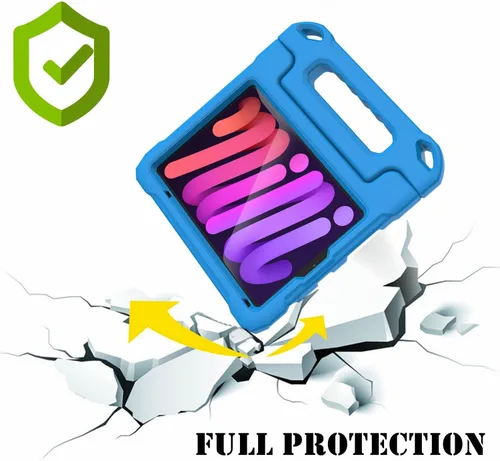 Miniatura 4 de Funda infantil para iPad Mini 7 (A17 Pro) 2024 y 6 (A15) 2021, 8.3 pulgadas de 6ª/7ª generación con protector de pantalla, soporte de mango a prueba