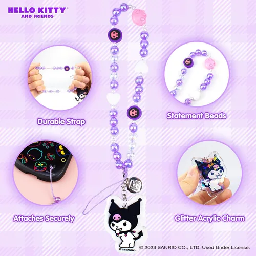 Miniatura 2 de iFace - Pulsera de cuentas de Hello Kitty y sus amigos - Correa universal para teléfono con dije, bonita cadena para muñeca, cordón estético b.