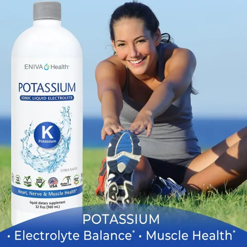 Miniatura 4 de Eniva Health - Suplemento iónico líquido de potasio para reemplazo de electrolitos y apoyo metabólico 600 mg Sin gluten, sin azúcar y apto