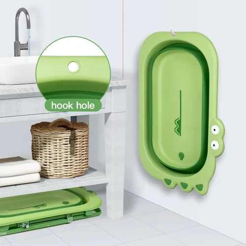 Miniatura 3 de Beberoad Love Bañera plegable para recién nacidos a niños pequeños – Tina portátil y ajustable con diseño antideslizante, bañera que ahorra espacio