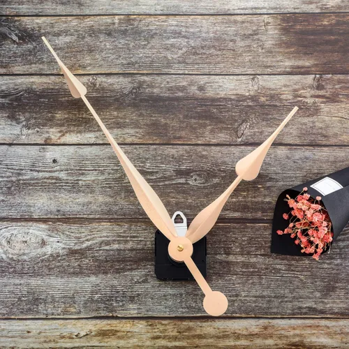Miniatura 5 de Mecanismo de reloj Hicarer de repuesto de alto par de cuarzo con manecillas de pala de 12 pulgadas de largo para reloj DIY Dorado