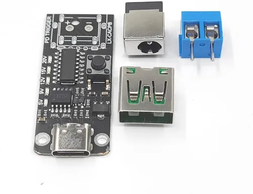 Miniatura 9 de 2 unids USB-C PD QC DC5V 9V 12V 15V 20V voltaje ajustable módulo de disparador de potencia 5A Tipo-C entrada hembra