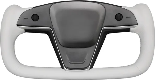 Miniatura 33 de MEWANT Funda para volante de automóvil de piel sintética cosida a mano para Tesla Yoke Model S Plaid 2021-2023/Model X 2021-2023, accesorios