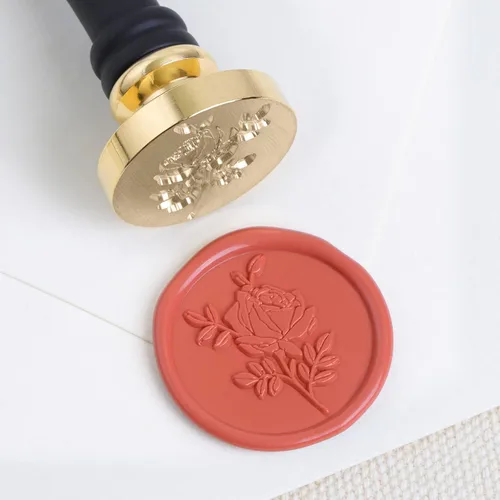 Miniatura 11 de UNIQOOO Sello de cera de romero botánico de plantas verdes para bodas, ideal para sobres de tarjetas, invitaciones, paquetes de vino, correos