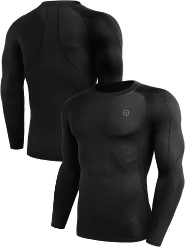 Miniatura 2 de Neleus - Camisas de compresión de manga larga para hombre para ejercitarte correr 3 u