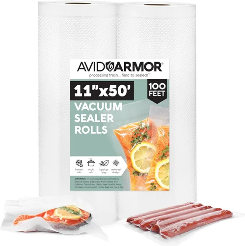 Avid Armor Rollos de sellado al vacío, bolsas de sellado al vacío para almacenamiento de alimentos, bolsas selladoras al vacío para congelador,