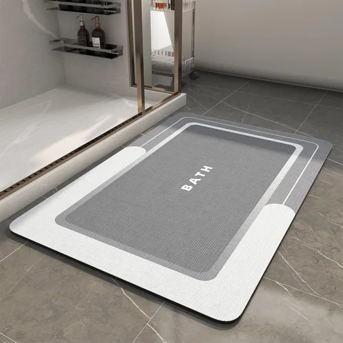 Miniatura 40 de MontVoo -Alfombra de baño, antideslizante, súper absorbente, resistente a las manchas, de secado rápido, delgada, para baño, suelo, bañera, tocador