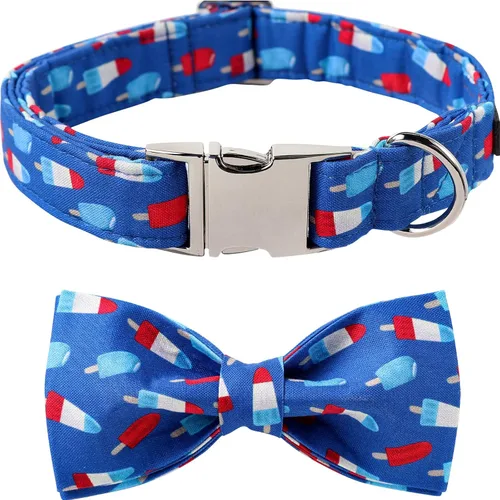 Miniatura 6 de Lionet Paws Collar de Pascua para perro con pajarita, collar de conejo con hebilla de metal para perros, collar ajustable y cómodo para perros
