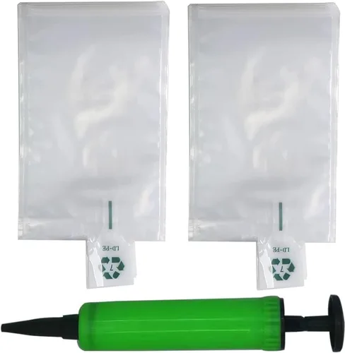 Miniatura 20 de Miupoo Bolsas de aire de embalaje, bolsa protectora de embalaje de aire inflable de plástico transparente con cojín de bomba gratis, bolsa