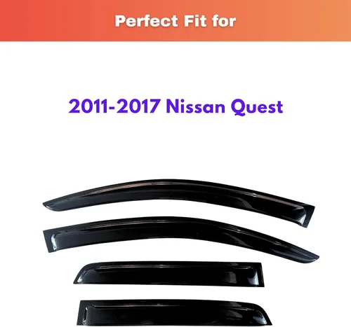 Miniatura 187 de KPY Visor de ventana compatible con Kia Soul 2009-2013, Protector contra lluvia de 4 unidades, deflectores de ventilación de ventana lateral