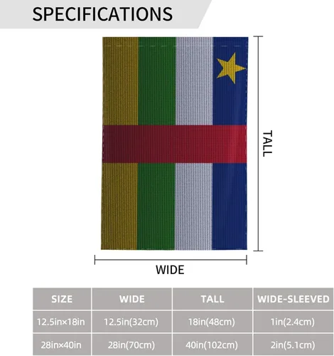 Miniatura 7 de Flag Of The Central African Republic Knitting Effect Garden Flag 12.5"x18" Inch Double Sided Garden Flags Home Lawn Outdoor Decor Flags Party Banner
