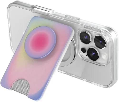 Miniatura 3 de PopSockets Billetera para teléfono con agarre expandible, soporte para tarjetas de teléfono, compatible con carga inalámbrica, cartera compatible