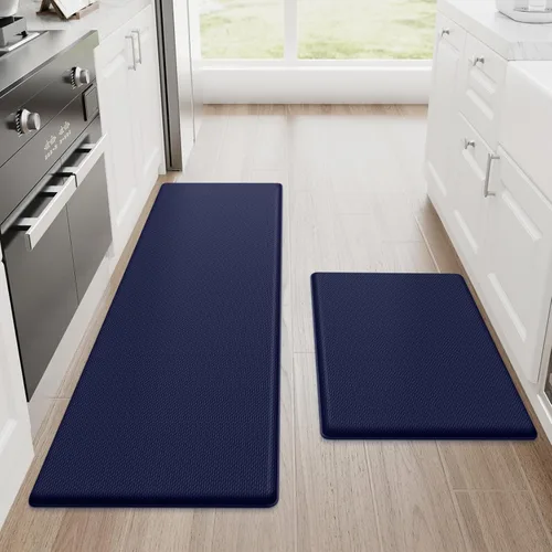 Miniatura 14 de StepRite Tapetes de cocina, 2 tapetes acolchados, antifatiga, para piso, de escritorio, antideslizante, impermeables, oficina, alfombras de 17.3 x